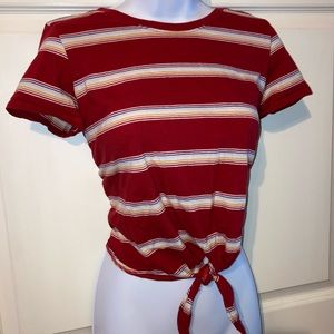 American Eagle Crop Top, Size Small, Red.